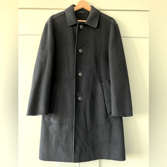 Dark navy double faced banana republic mens coat - Picture 1 of 6